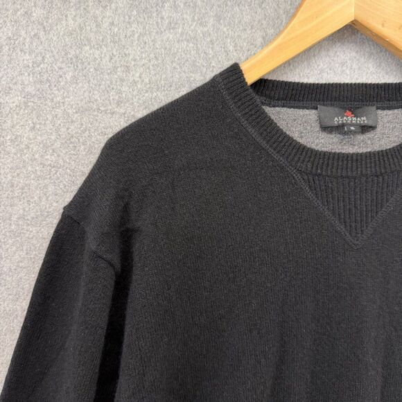 Mens Alashan Size XL Black Cashmere Sweater Crewneck Classic Soft Capsule Luxury - Picture 3 of 10